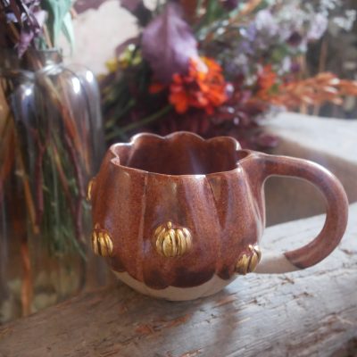 Tasse "Bande de pot's" en grès émail écureuil (0)